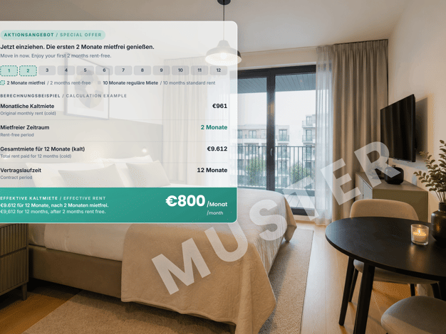 Wohnung zur Miete 971 € 1 Zimmer 28 m² 2. Geschoss frei ab sofort Neukölln Berlin 12047