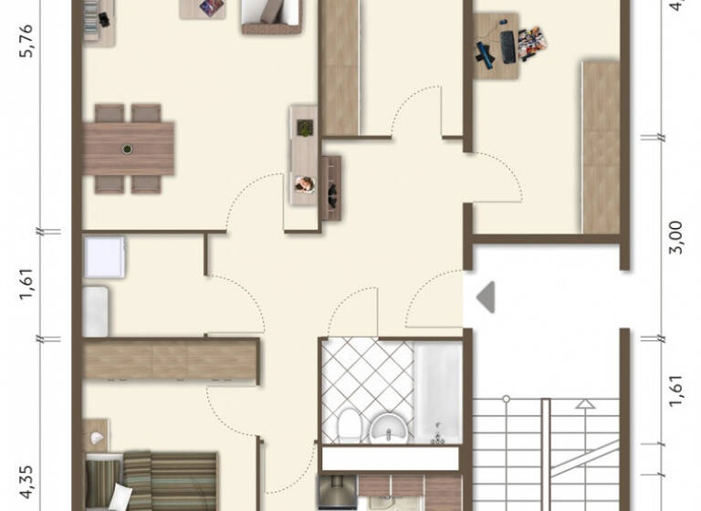 Wohnung zur Miete 573 € 4 Zimmer 80 m² 2. Geschoss Rudelsburgstraße 44 Bieblach-Ost Gera 07552