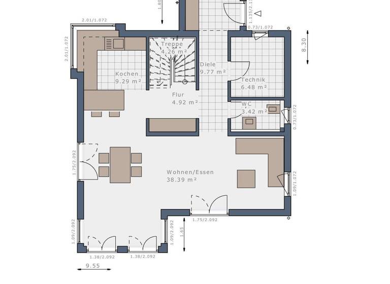 Einfamilienhaus zum Kauf provisionsfrei 634.110 € 4 Zimmer 142 m² 185 m² Grundstück Poppenweiler Ludwigsburg 71642
