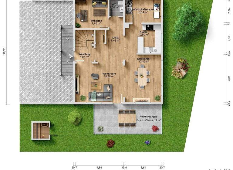 Einfamilienhaus zum Kauf provisionsfrei 469.000 € 5 Zimmer 161,6 m² 660 m² Grundstück Hinter der Zingel 6 Brandoberndorf Waldsolms 35647