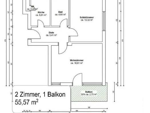 Wohnung zur Miete 644 € 2 Zimmer 55,6 m² Geschoss 2/5 frei ab sofort Heilbronn 74074