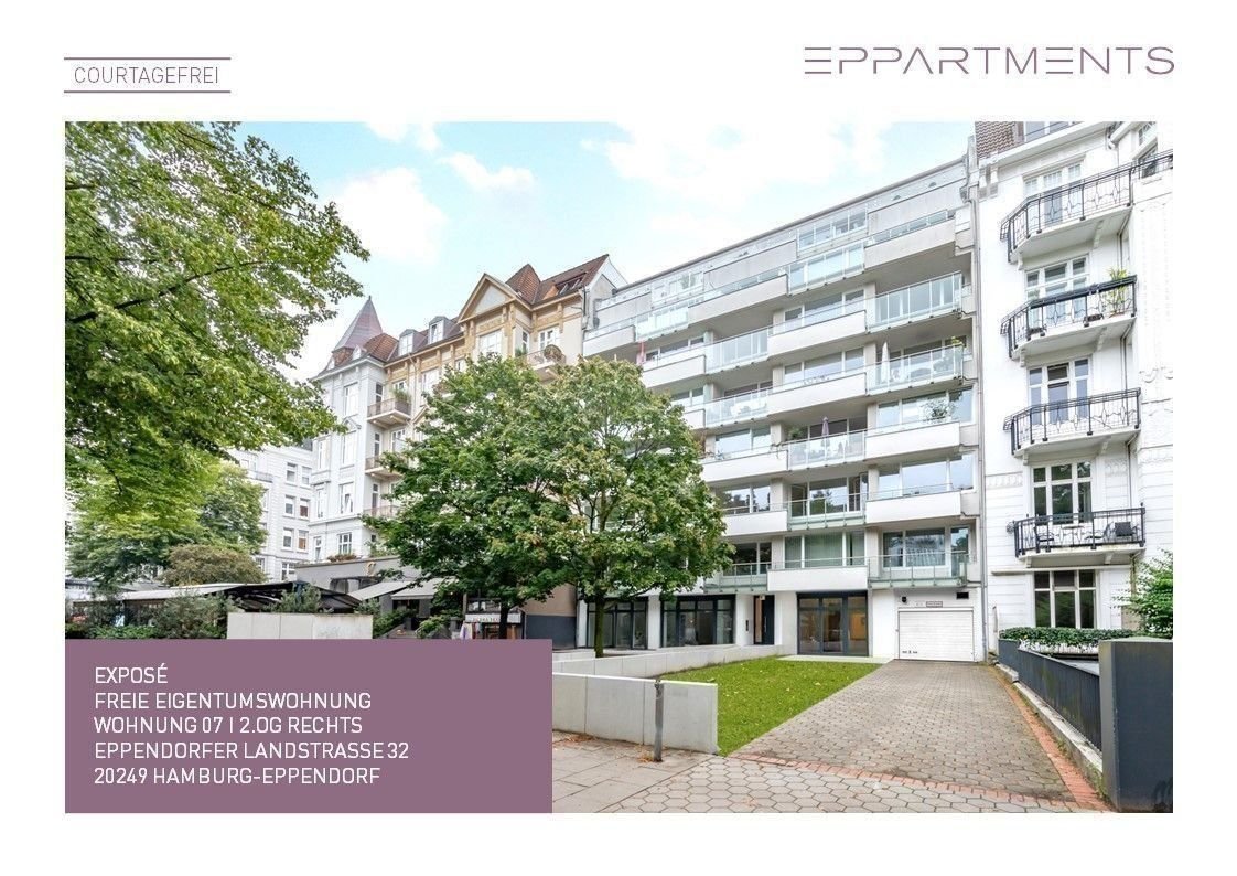 Wohnung zum Kauf provisionsfrei 1.480.000 € 4,5 Zimmer 117,3 m²<br/>Wohnfläche 2.<br/>Geschoss ab sofort<br/>Verfügbarkeit Eppendorfer Landstraße 32 Eppendorf Hamburg 20249