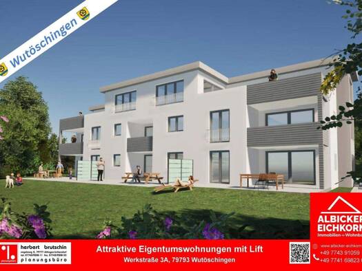 Wohnung zum Kauf provisionsfrei 356.700 € 3 Zimmer 87 m² 1. Geschoss Wutöschingen 79793
