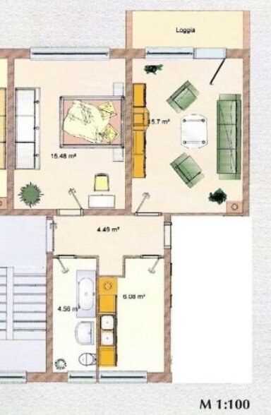 Wohnung zur Miete 300 € 2 Zimmer 49,3 m² 1. Geschoss frei ab sofort Weißenfels Weißenfels 06667