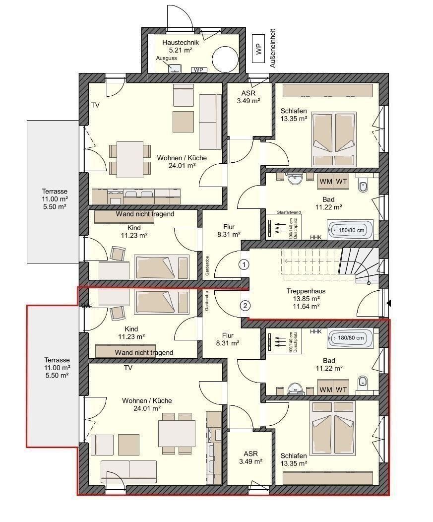 Terrassenwohnung zum Kauf provisionsfrei 478.000 € 3 Zimmer 77 m²<br/>Wohnfläche EG<br/>Geschoss Zingst Zingst 18374