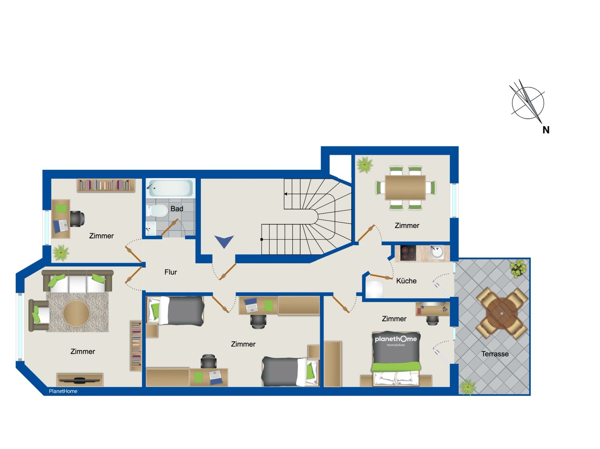 Wohnung zum Kauf 195.000 € 5 Zimmer 84,9 m²<br/>Wohnfläche 1.<br/>Geschoss Alte Neustadt Bremen 28199