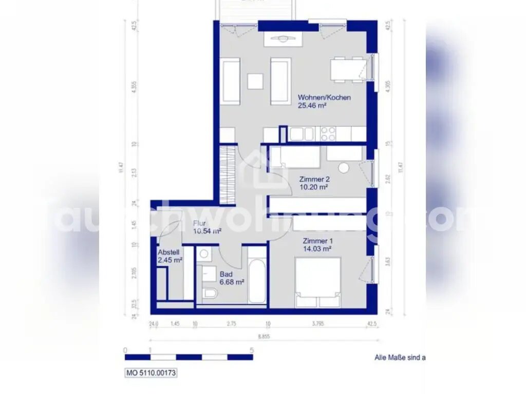 Wohnung zur Miete Tauschwohnung 454 € 3 Zimmer 69 m²<br/>Wohnfläche 1.<br/>Geschoss Bohnsdorf Berlin 12526