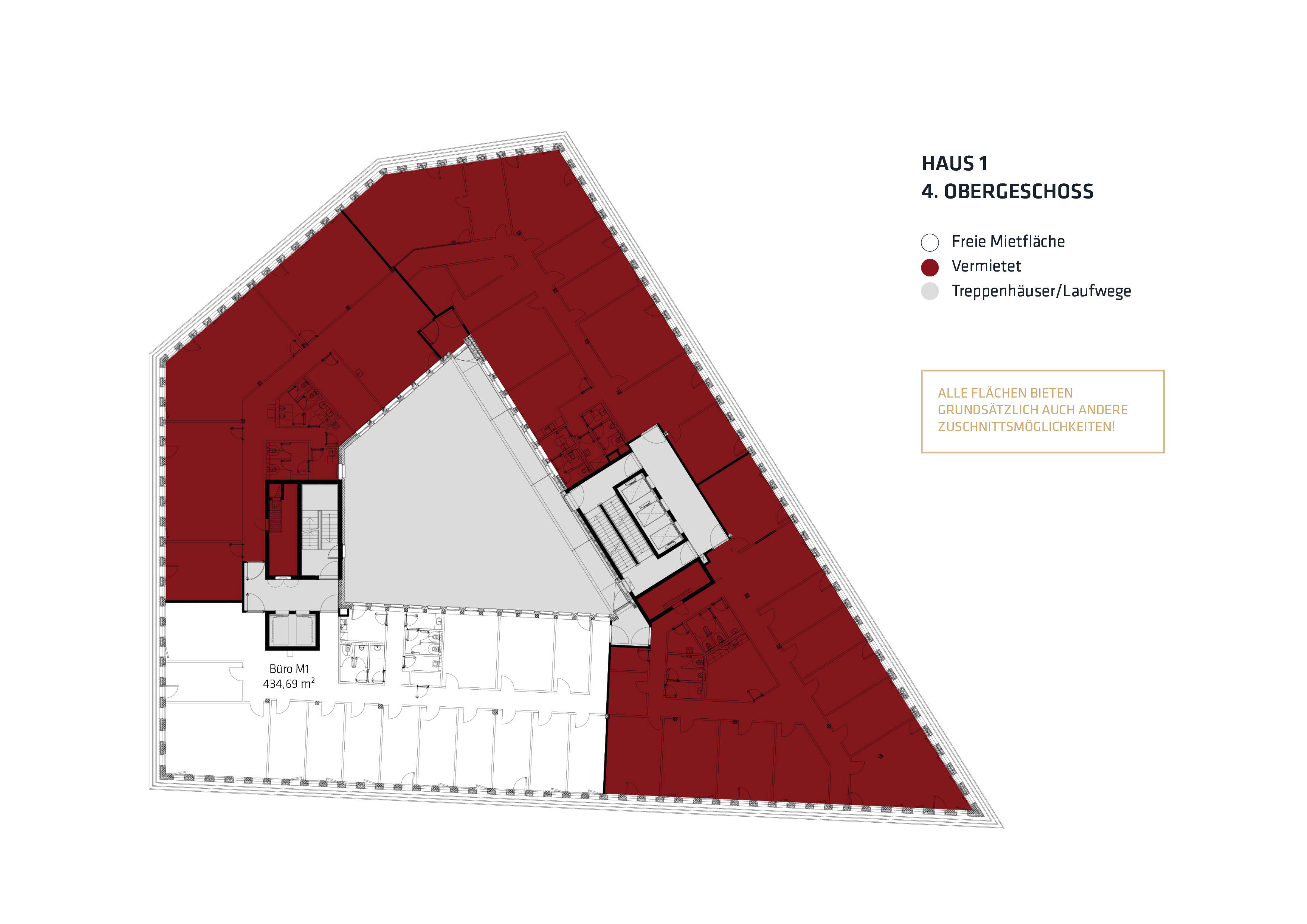 Büro-/Praxisfläche zur Miete provisionsfrei 17,50 € 434,7 m²<br/>Bürofläche Bahnhofsplatz 42 Bahnhofsvorstadt Bremen 28195