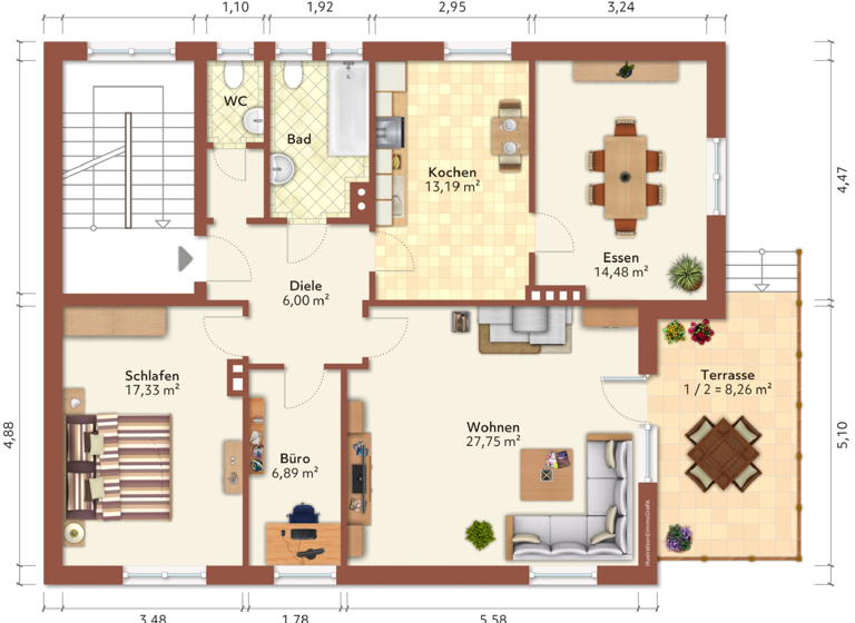 Wohnung zur Miete 1.050 € 4 Zimmer 105 m² EG Allersberger Straße 2a Pyrbaum 90602