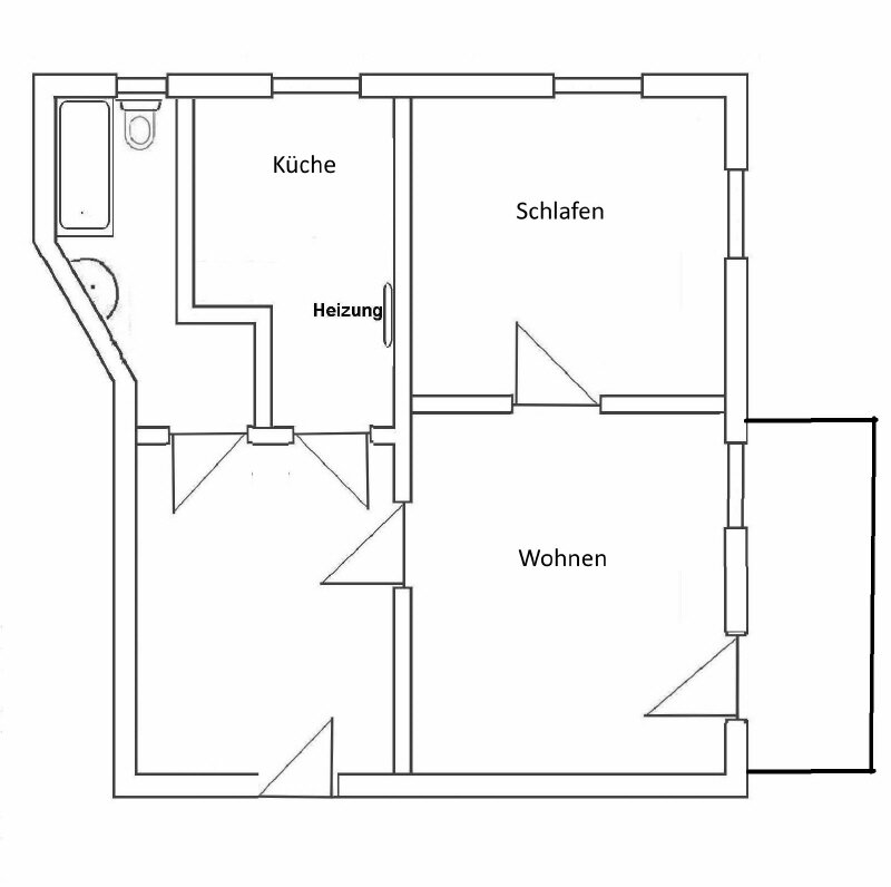 Wohnung zur Miete 460 € 2 Zimmer 65 m²<br/>Wohnfläche 01.02.2025<br/>Verfügbarkeit Leuben (Kleinzschachwitzer Str.) Dresden 01257