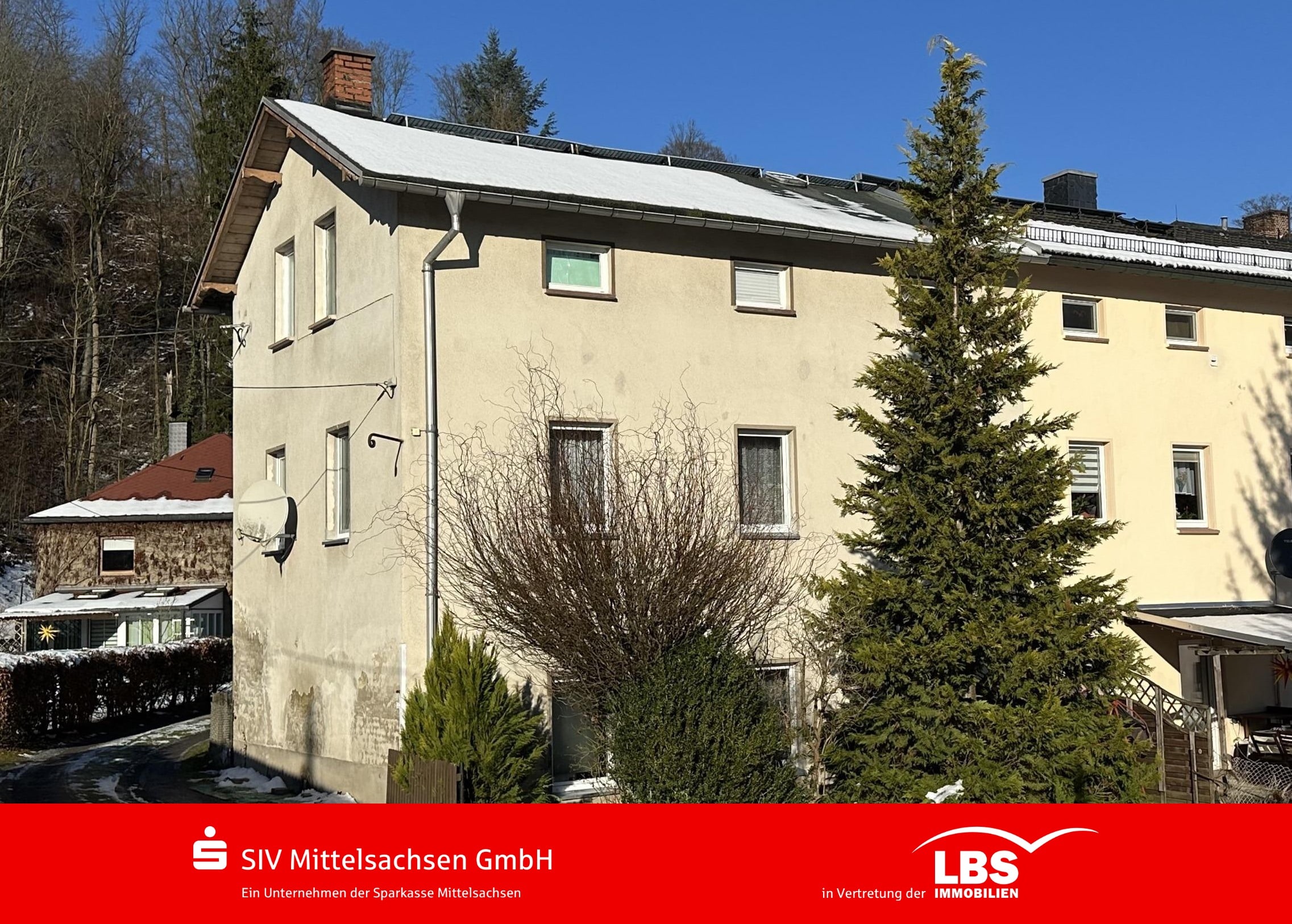 Doppelhaushälfte zum Kauf 55.000 € 7 Zimmer 100 m²<br/>Wohnfläche 2.129 m²<br/>Grundstück ab sofort<br/>Verfügbarkeit Schellenberg Leubsdorf 09573