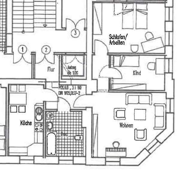 Wohnung zur Miete 310 € 2 Zimmer 62,5 m²<br/>Wohnfläche 5.<br/>Geschoss ab sofort<br/>Verfügbarkeit Gießerstraße 38 Sonnenberg 211 Chemnitz 09130