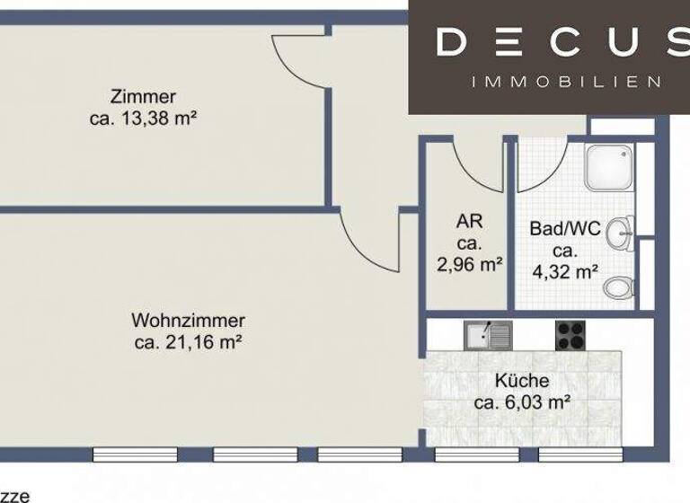 Wohnung zur Miete 451 € 2 Zimmer 2. Geschoss Unterwagram St. Pölten 3100