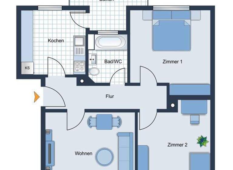 Wohnung zum Kauf 249.000 € 3 Zimmer 75 m² EG Friedrichshafen 88045