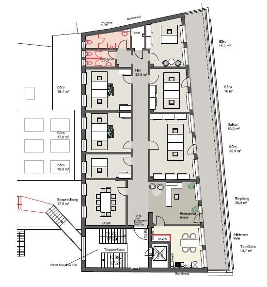 Bürofläche zur Miete provisionsfrei 14 € 224 m²<br/>Bürofläche ab 224 m²<br/>Teilbarkeit City - Ost Dortmund 44137