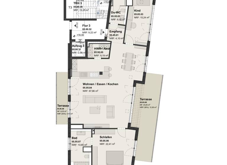 Wohnung zum Kauf - Erstbezug provisionsfrei 2.050.000 € 3 Zimmer 147,4 m² 5. Geschoss Düsseltal Düsseldorf 40239