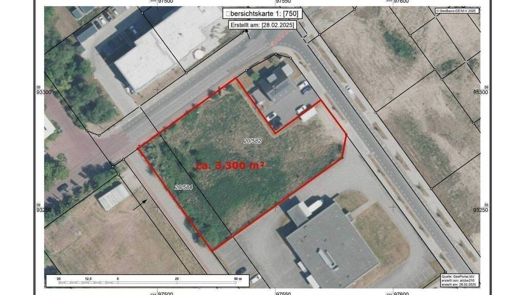 Gewerbegrundstück zum Kauf 825.000 € 3.300 m² Grundstück Am Elisenpark 34 Groß Schönwalde Greifswald 17491