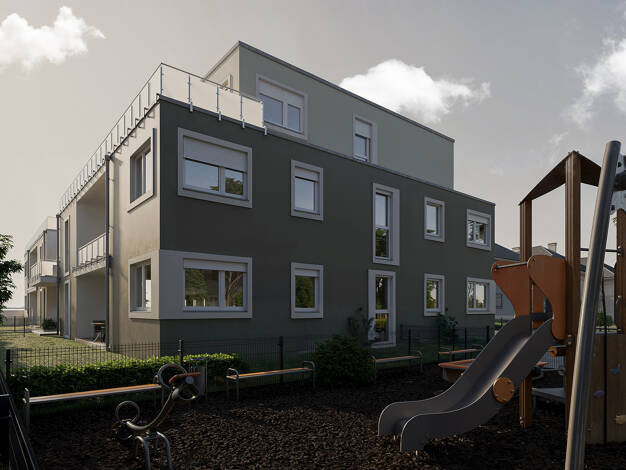 Terrassenwohnung zum Kauf - Neubau provisionsfrei 293.425 € 2 Zimmer 48,5 m² EG frei ab sofort Flurstraße Nordstadt Fürth 90765