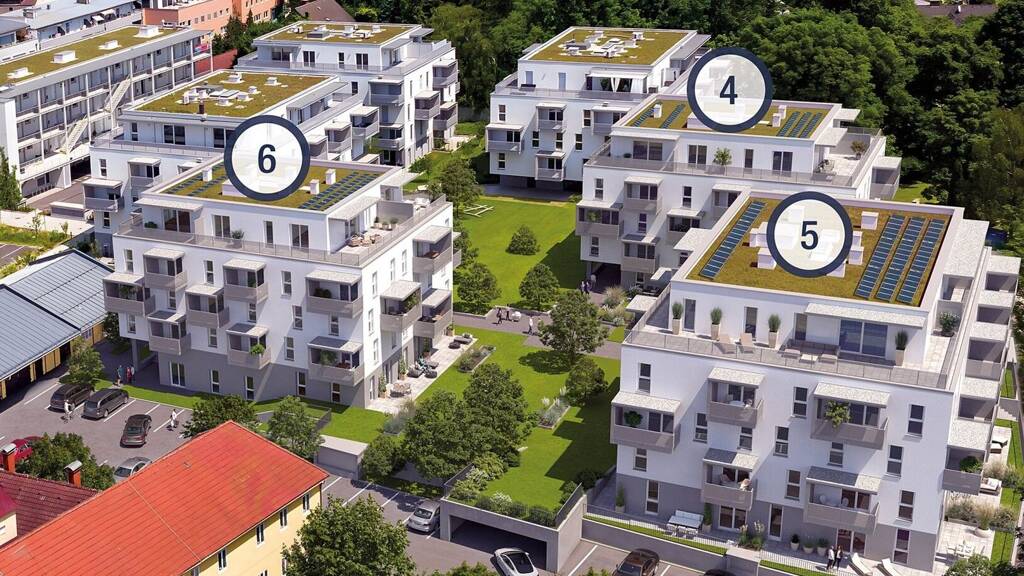 Wohnung zum Kauf - Erstbezug 274.600 € 2 Zimmer 44,9 m² 3. Geschoss Graumannpark 4 Traun 4050