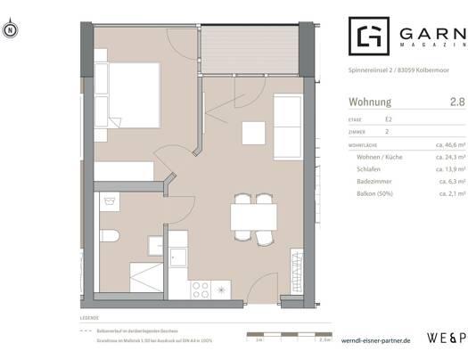 Wohnung zur Miete - Erstbezug 920 € 2 Zimmer 47 m² 2. Geschoss frei ab 01.11.2026 Kolbermoor 83059