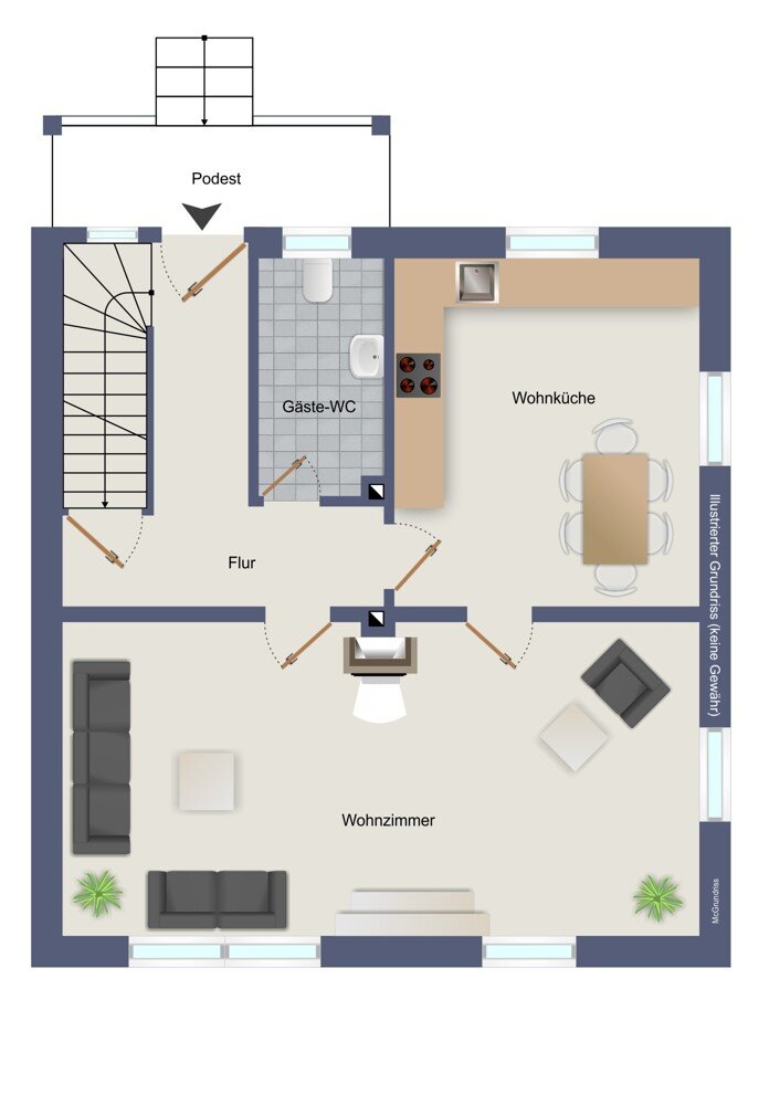 Doppelhaushälfte zum Kauf 249.000 € 4 Zimmer 91 m²<br/>Wohnfläche 234 m²<br/>Grundstück Wörth am Main 63939