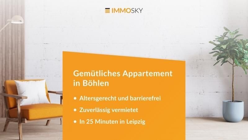 Wohnung zum Kauf 99.000 € 2 Zimmer 37 m²<br/>Wohnfläche 2.<br/>Geschoss Böhlen Böhlen (Sachsen) 04564