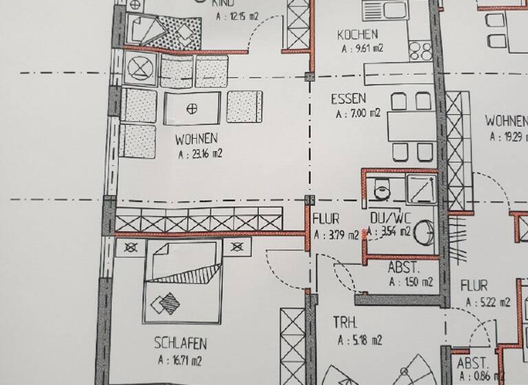 Wohnung zur Miete 800 € 3 Zimmer 84 m² 2. Geschoss Schwenningen Villingen-Schwenningen 78054