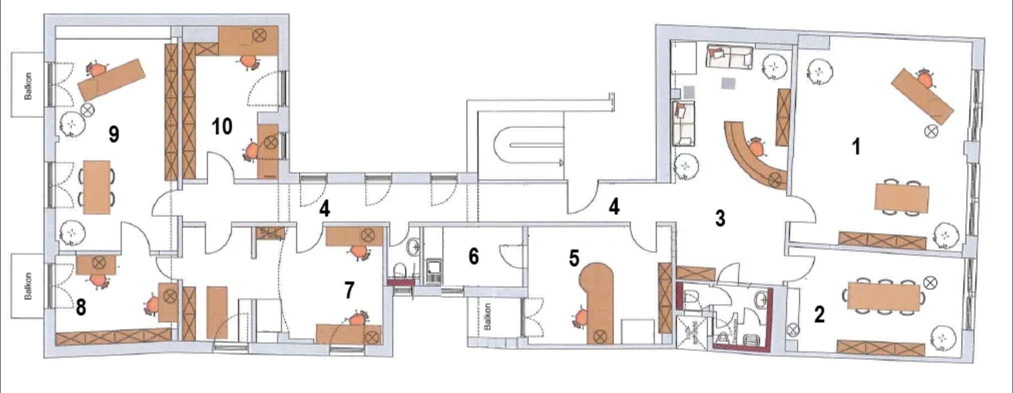 Bürofläche zur Miete provisionsfrei 2.190 € 8 Zimmer 202,7 m²<br/>Bürofläche Domstraße 11 Innenstadt Würzburg 97070