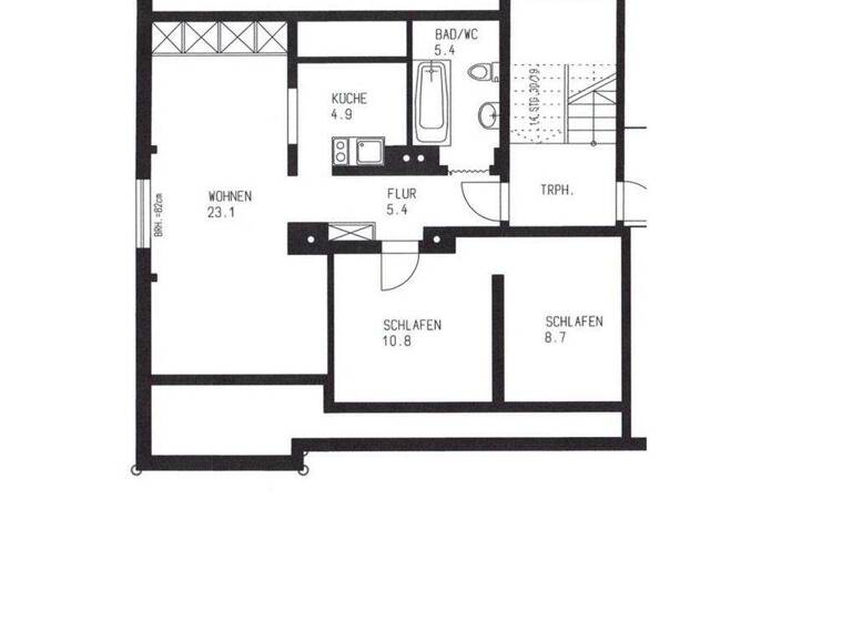Wohnung zur Miete 595 € 2,5 Zimmer 58 m² 3. Geschoss Rathausplatz 18 Traunreut 83301