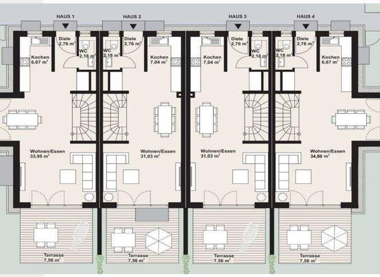 Reihenmittelhaus zum Kauf 1.125.000 € 6 Zimmer 136 m² 185 m² Grundstück Feldmoching-Hasenbergl München 80935