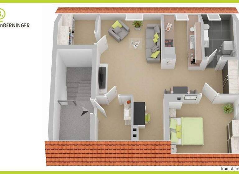 Wohnung zur Miete 850 € 2 Zimmer 60 m² 2. Geschoss Weiterstadt 64331