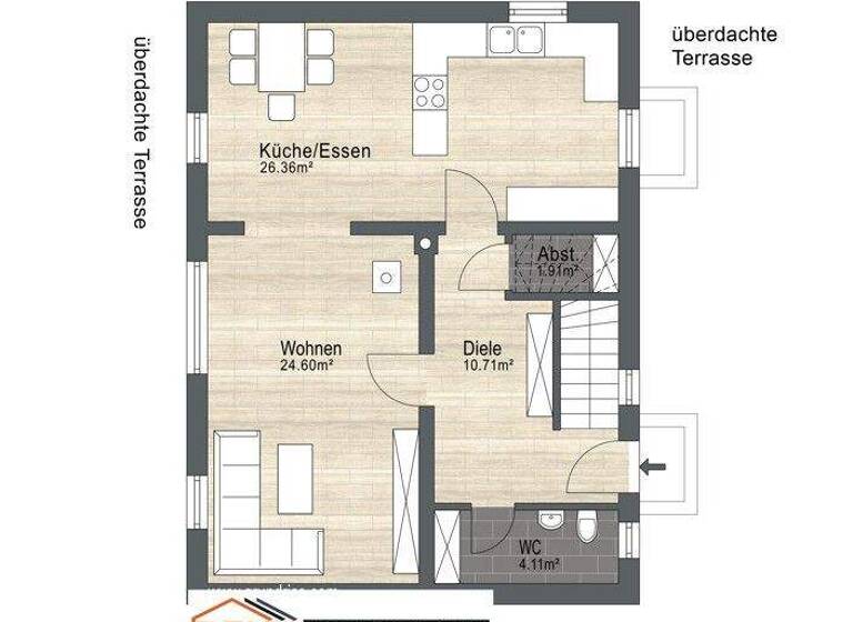 Einfamilienhaus zur Miete 1.600 € 4 Zimmer 132 m² Frauendorf Kraiburg am Inn / Frauendorf 84559