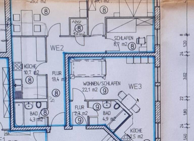 Studio zur Miete 245 € 1 Zimmer 36,8 m² 1. Geschoss frei ab 01.05.2026 Kändler Limbach-Oberfrohna 09212