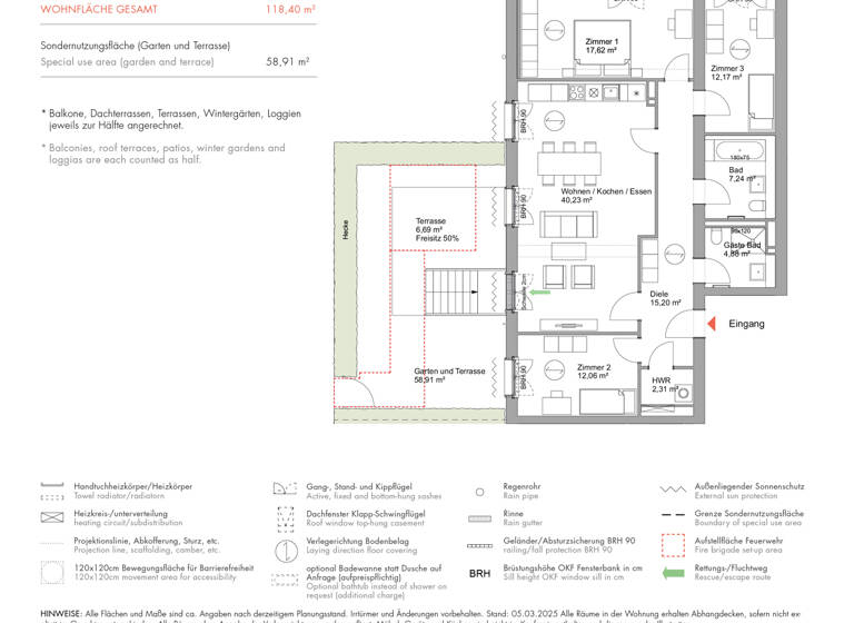 Wohnung zum Kauf - Neubau 972.000 € 4 Zimmer 118,4 m²<br/>Wohnfläche EG<br/>Geschoss Schwedische Allee 39 Krampnitz Potsdam 14476