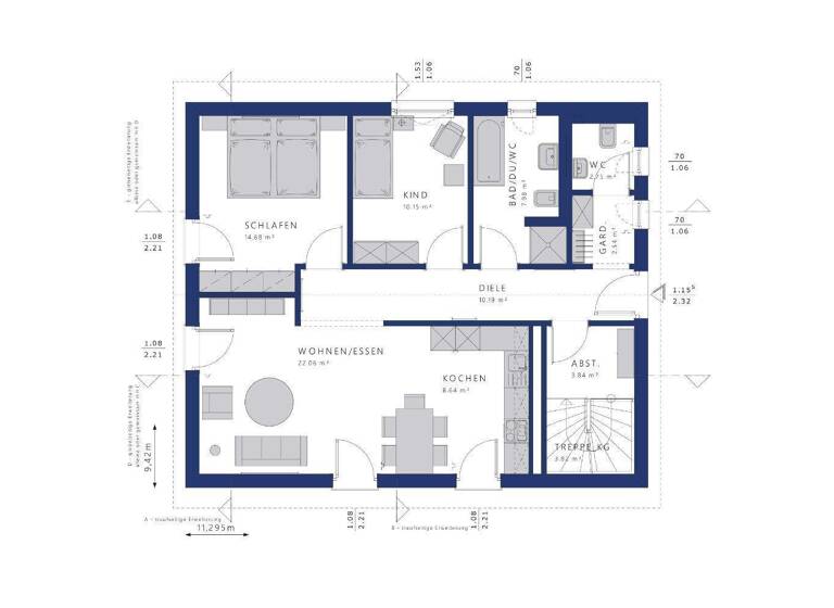 Einfamilienhaus zum Kauf provisionsfrei 558.800 € 3 Zimmer 88 m² 500 m² Grundstück Blasbach Wetzlar 35586