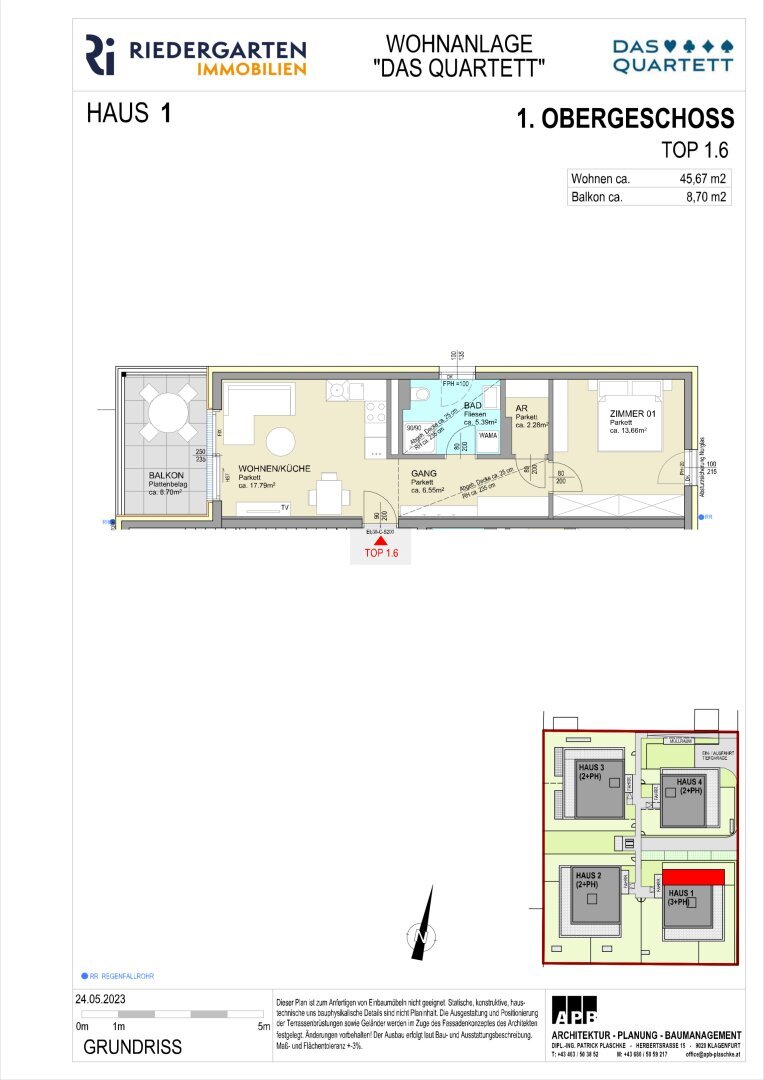 Wohnung zum Kauf 430.000 € 2 Zimmer 45,7 m²<br/>Wohnfläche 1.<br/>Geschoss Velden am Wörther See 9220