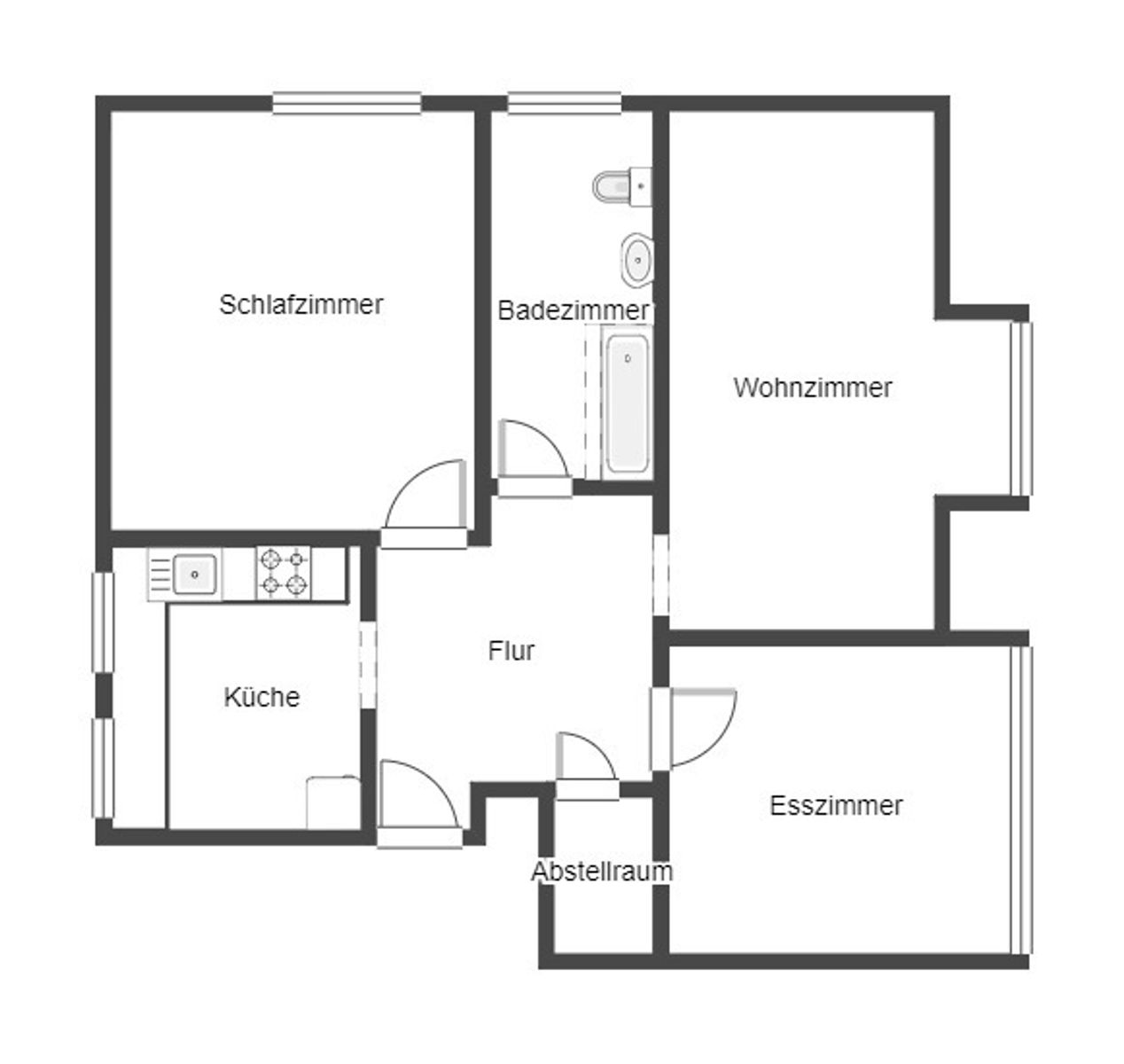 Wohnung zum Kauf 129.900 € 3 Zimmer 55,3 m²<br/>Wohnfläche 3.<br/>Geschoss Haddenbach Remscheid 42855