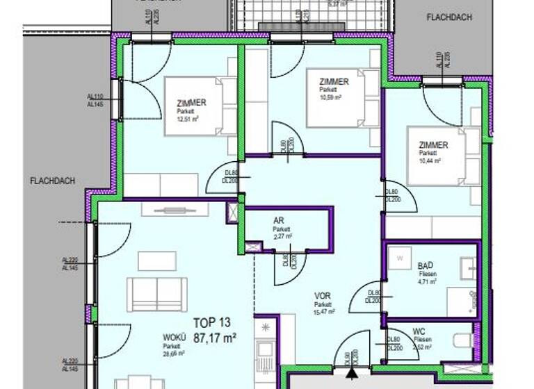 Wohnung zum Kauf 467.237 € 4 Zimmer 87,3 m² Groß-Enzersdorf 2301