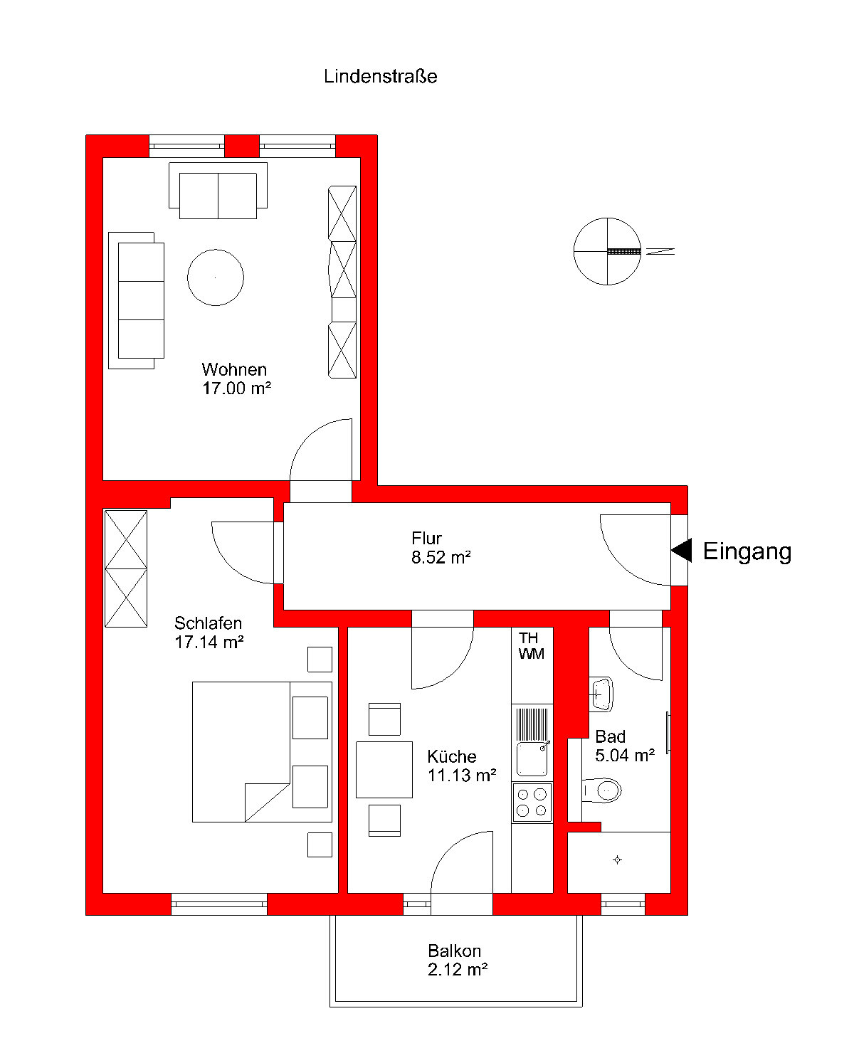 Wohnung zur Miete 396 € 2 Zimmer 63,1 m²<br/>Wohnfläche 1.<br/>Geschoss 01.03.2025<br/>Verfügbarkeit Lindenstraße 31 Bant Wilhelmshaven 26382