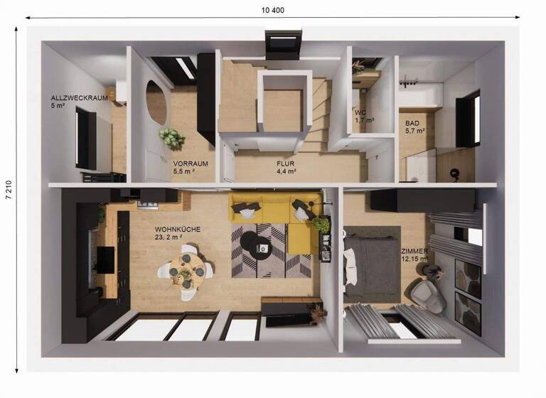 Haus zum Kauf 304.830 € 3 Zimmer 116,7 m²