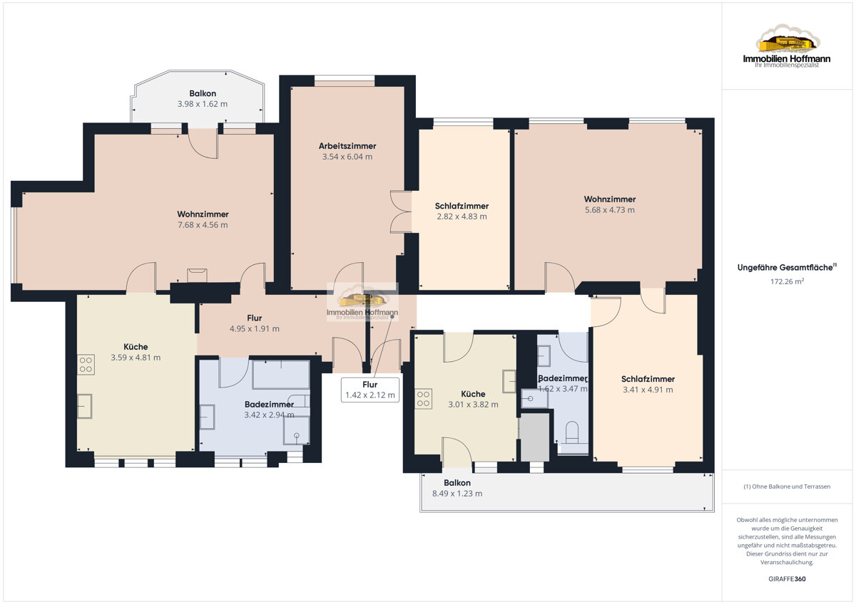 Wohnung zum Kauf als Kapitalanlage geeignet 748.080 € 5 Zimmer 181 m²<br/>Wohnfläche Stadtmitte Aschaffenburg 63739