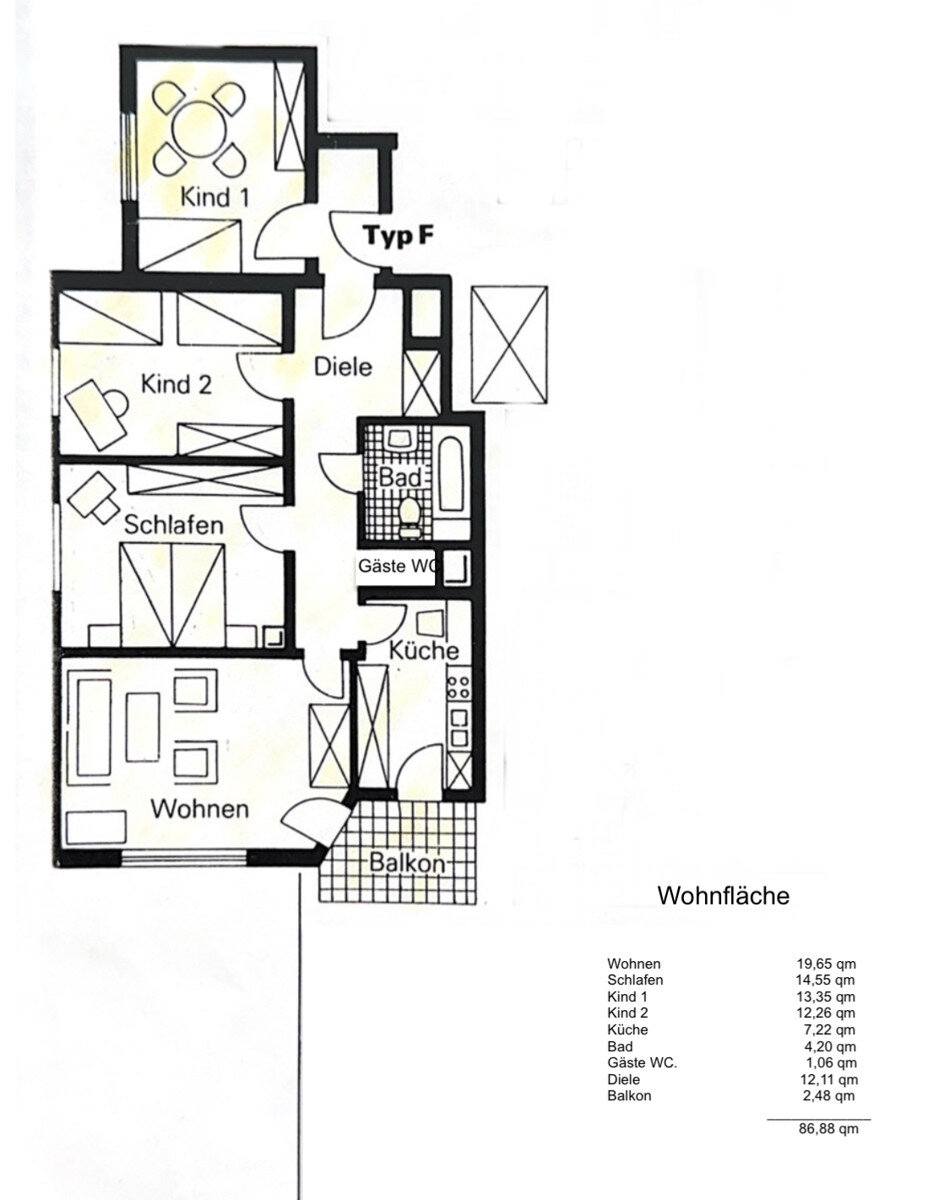 Wohnung zum Kauf 277.400 € 4 Zimmer 86,9 m²<br/>Wohnfläche 6.<br/>Geschoss Bad Krozingen Bad Krozingen 79189