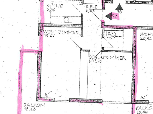 Wohnung zum Kauf 205.000 € 2 Zimmer 58 m² 2. Geschoss Marktler Str. 4 Burghausen 84489