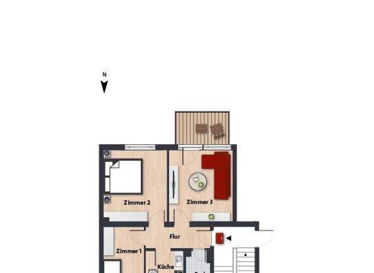 Wohnung zur Miete 428 € 3 Zimmer 52,9 m² 1. Geschoss frei ab 17.03.2026 Schubertring 99 Hohenstein Wolfsburg 38440