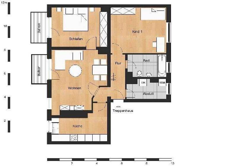 Wohnung zur Miete 580 € 3 Zimmer 87,9 m² 2. Geschoss Diesterwegring 8 Oschersleben 39387