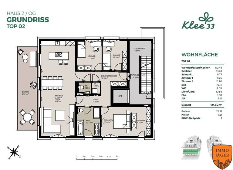 Wohnung zum Kauf - Erstbezug 1.177.700 € 4 Zimmer 124,3 m² 1. Geschoss Knabenseminarstraße 31 und 33 Urfahr Linz 4040