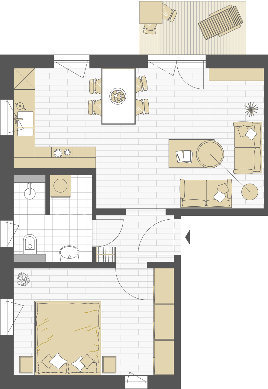 Wohnung zum Kauf 224.500 € 2 Zimmer 48,1 m²<br/>Wohnfläche Rutenfeld Bernau bei Berlin 16321