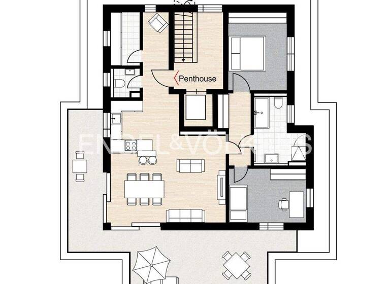 Penthouse zur Miete 1.800 € 3 Zimmer 125 m² West Remscheid 42857