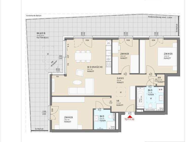Penthouse zum Kauf - Erstbezug 725.000 € 4 Zimmer 102,4 m² 7. Geschoss Kohldorfer Straße 96 St. Martin Klagenfurt am Wörthersee 9020