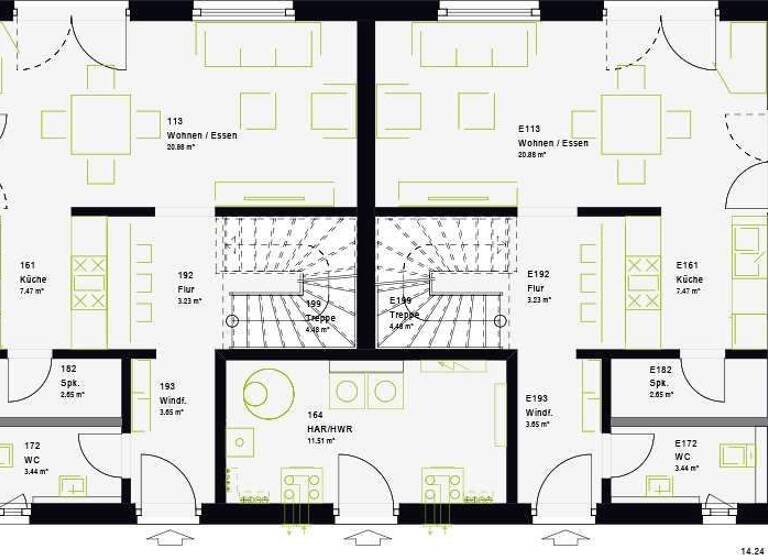Mehrfamilienhaus zum Kauf - Erstbezug provisionsfrei 563.849 € 8 Zimmer 180 m² 572 m² Grundstück Helpup Oerlinghausen 33813